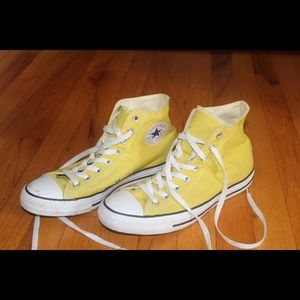 Converse | Light Yellow Hi Tops Unisex Size 9 Men, Size 11 Women
